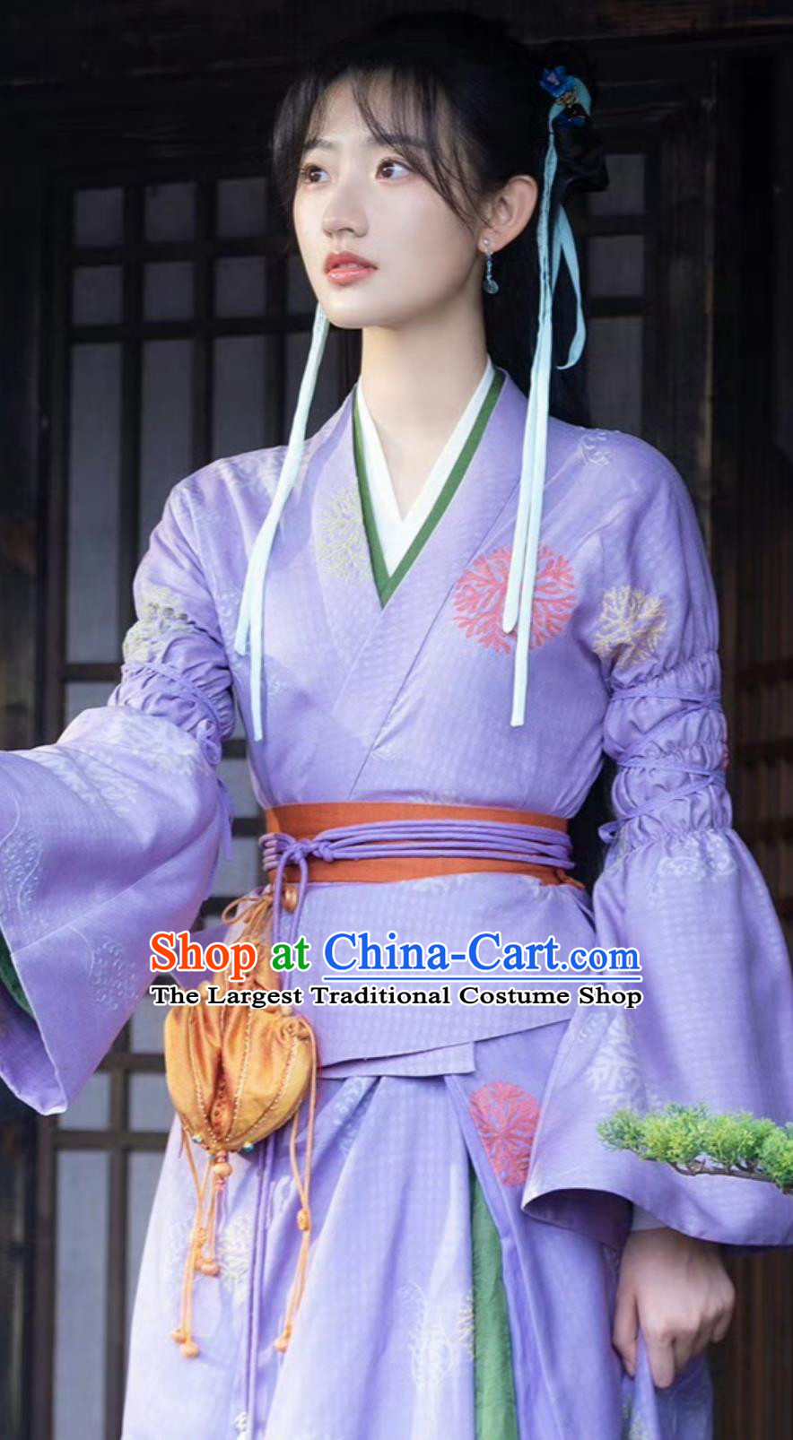Ancient China Ethnic Princess Clothing Traditional Chinese Xianxia Drama Young Lady Purple Dress TV Series Sword and Fairy Zhao Ling Er Costume