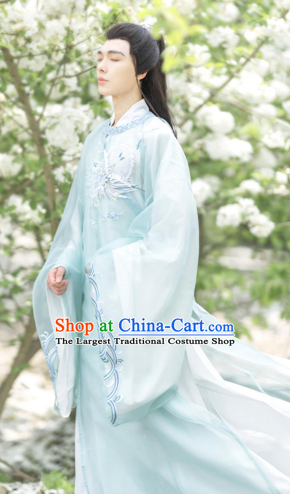 Traditional Chinese Tang Dynasty Young Childe Embroidered Clothing Light Green Hanfu Dress Ancient China Royal Prince Costume