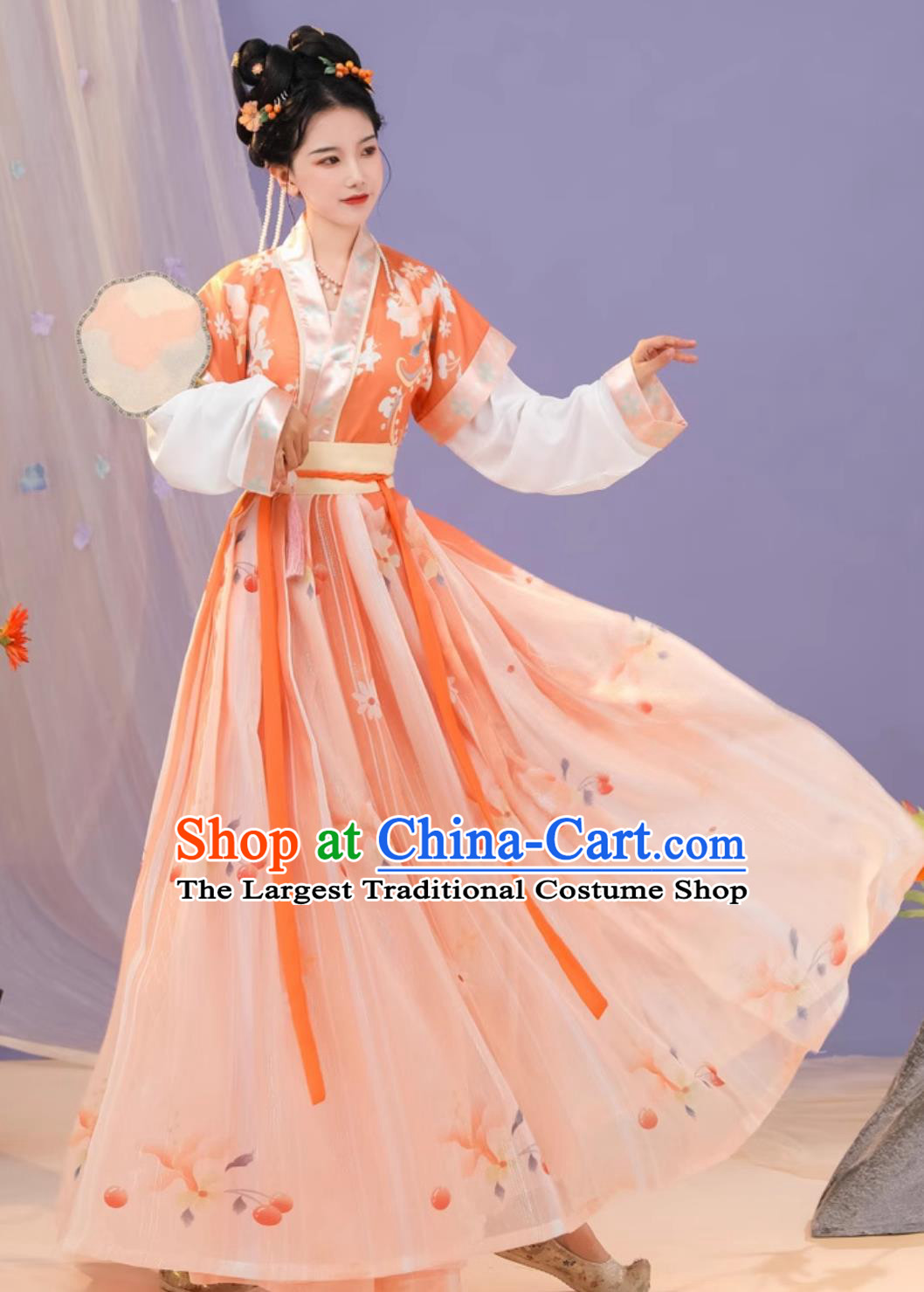 Ancient China Princess Costume Chinese Traditional Hanfu Dress Tang Dynasty Young Lady Clothing