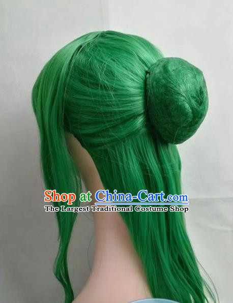 Fire Emblem COS Dawn Goddess Irenecia Green Cosplay Wig