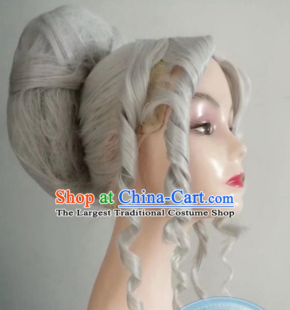 COS Salem Geisha Bun Cosplay Wig