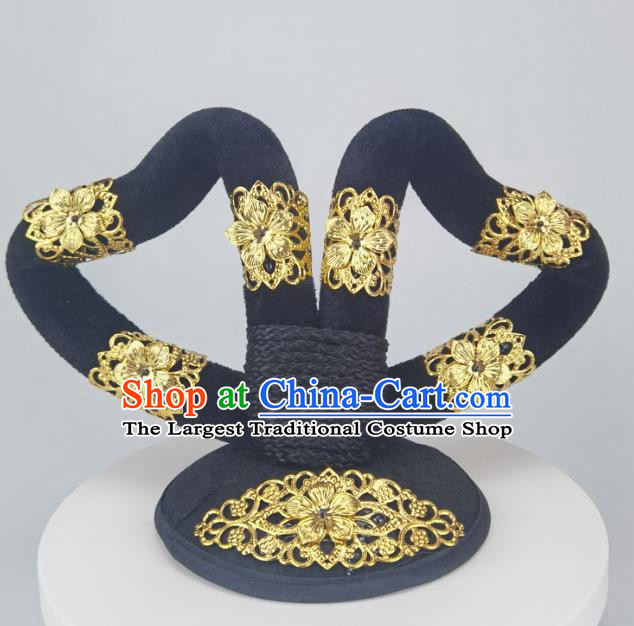 Dunhuang Headdress Heart Shaped Hair Accessories Classical Dance Wig Hanfu Tang Suit Hair Bag Tang Dynasty Accessories Hair Ornaments