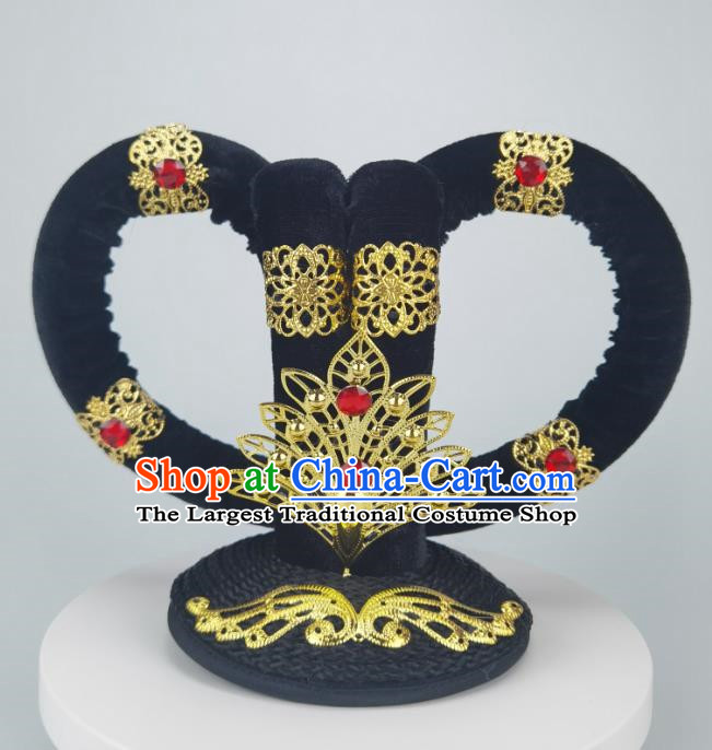 Dunhuang Goddess Hair Accessories Feitian Music Drum Hair Bag Wig Bounce Pipa Headdress Tambourine Folk Dance