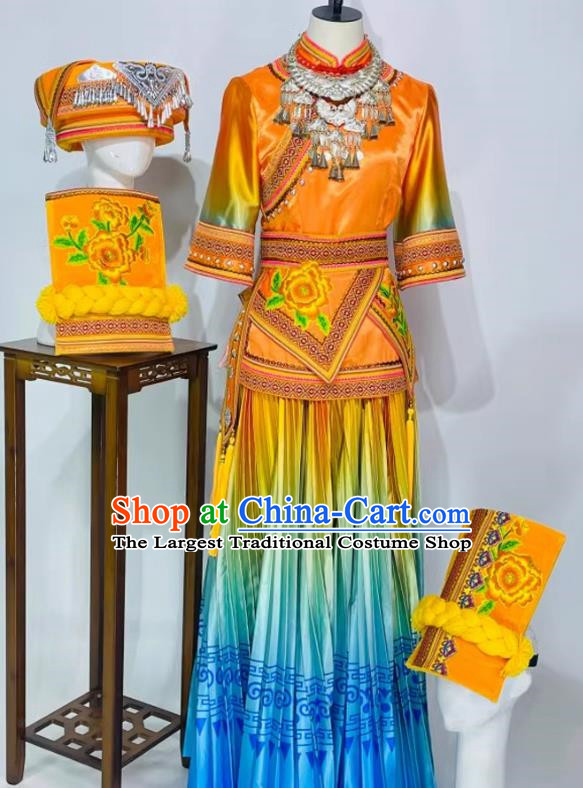 Ethnic Minority Tujia Dance Costumes High End Ethnic Dance Costumes Yi And Miao Costumes