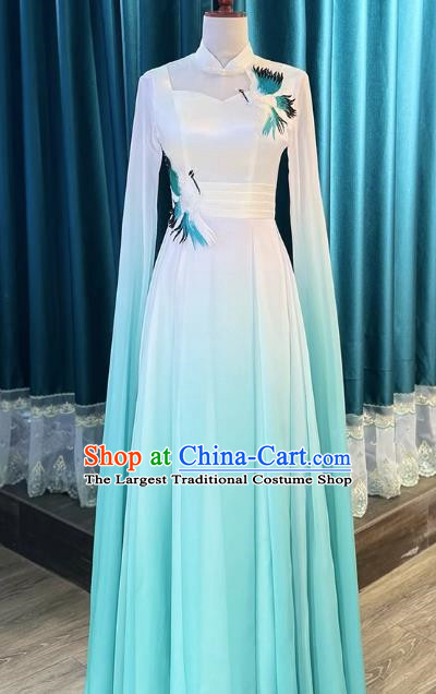 Color Changing Choir Dress Long Skirt Elegant Stage Performance Clothing Evening Recitation Clothing