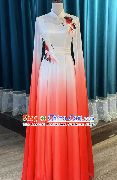 Color Changing Choir Dress Long Skirt Elegant Stage Performance Clothing Evening Recitation Clothing