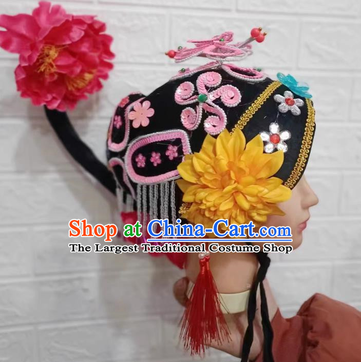 Matchmaker Hat Drama Hat Diao Hat Chinese Yangko Headdress Old Lady Hat Dance Performance Old Lady Hat