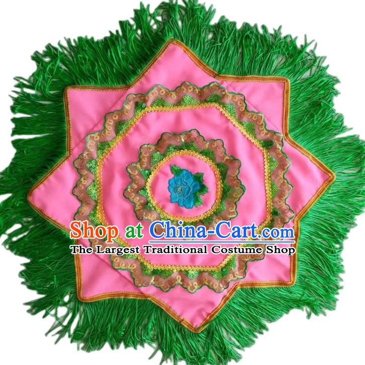 Green Tassel Handkerchief Flower Dance Two Person Handkerchief Dance Square Dance Special Northeastern Twisted Chinese Yangko Octagonal Scarf For Grade Examination