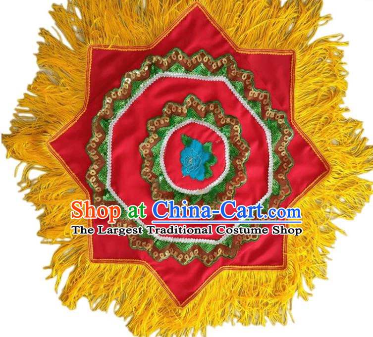 Yellow Tassel Handkerchief Flower Dance Two Person Handkerchief Dance Square Dance Special Northeastern Twisted Chinese Yangko Octagonal Scarf For Grade Examination