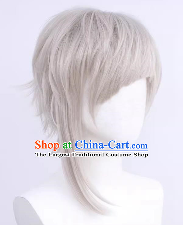 Bungou Stray Dogs Atsushi Nakajima Cos Wig With Slanted Bangs and Reverse Curls