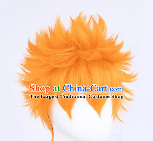 Hinata Shoyang Cos Wig Volleyball Boy Orange Sky High Reversed Karasuno High School Fake Hair