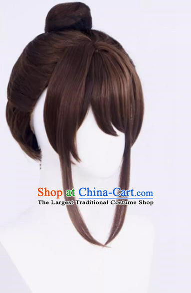 Codename Yuan Guangling King Cos Wig Female Crown Prince Regular Clothes Boy Antique Style Hair Crown Dark Brown