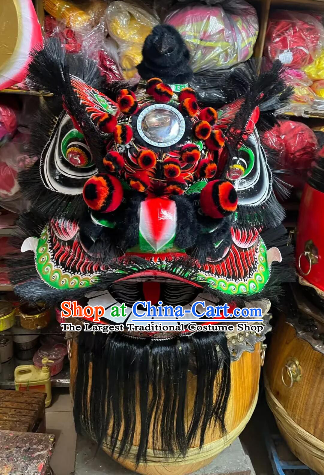 Chinese Celebration Dancing Lion Super Fut San Lion Modern Toothbrush Su Lion Costumes Complete Set