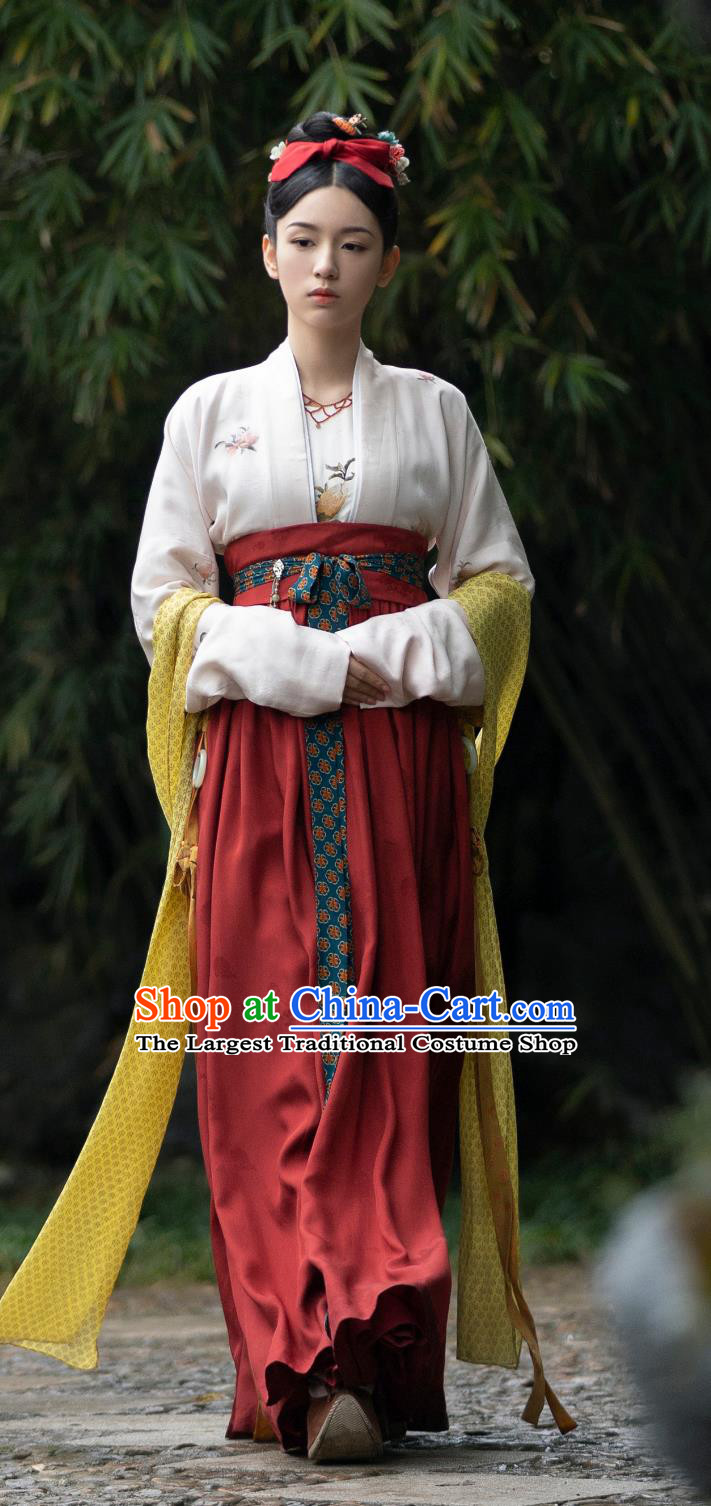 Chinese TV Series Scent Of Time Noble Mistress Hua Qian Costumes Ancient Song Dynasty Young Woman Hanfu Clothing