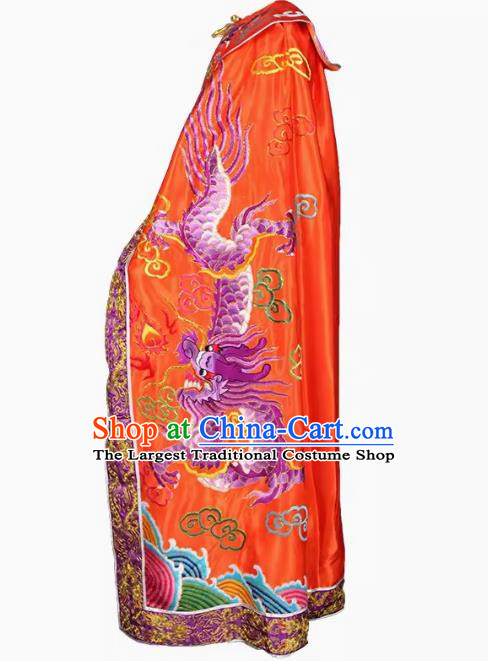 Orange Red Jade Emperor God 1.5 Meter Statue Large Cloak Buddhist Temple Decoration Buddha Statue God Embroidered Dragon Shawl Double Dragon Robe