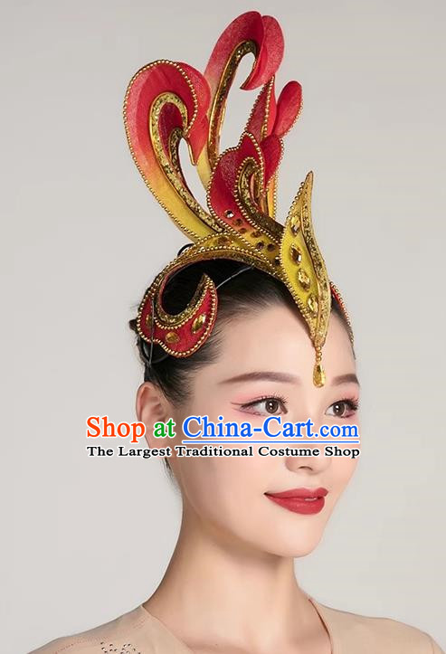 Dance Headdress Headdress New Adult Dance Headdress Flower Performance Headdress Flower Opening Dance Dance Costume Headdress