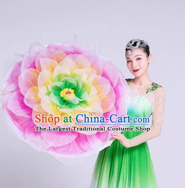 Dance Props Umbrella Peony Flower Umbrella Dance Stage Performance Umbrella Party Show Opening Dance Stage Hand Held Flower Umbrella