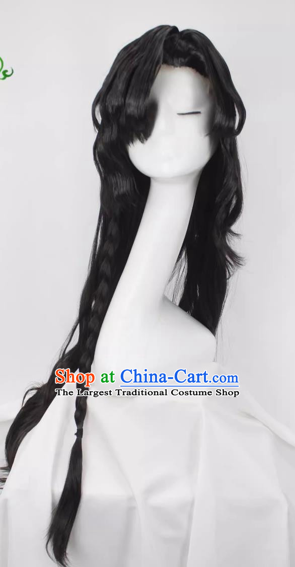 Cosplay Fake Hair Tianguan Blessing Cos Huacheng Hair Silk Antique Men Long Hair Custom Wig