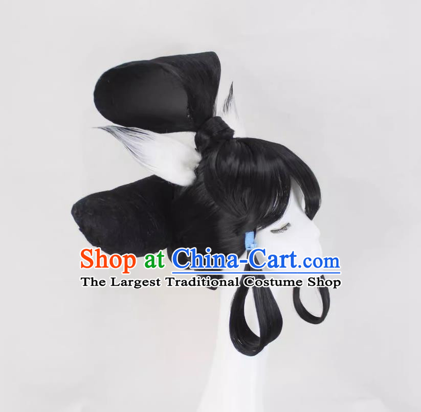 Cosplay Fake Hair COS Tamamo Mae Onmyoji After Awakening Bun Wrap Geisha Ears Custom Wig