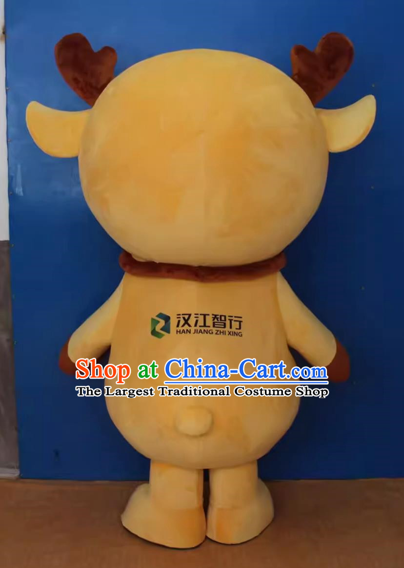 Large Animal Cartoon Costumes Cute Deer Doll Costumes Walking Elk Doll Mascot Performance Puppet Costumes