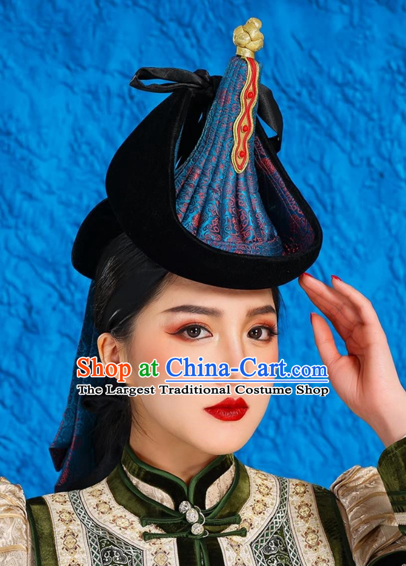 Mongolian Hat Unisex Ethnic Minority Curled Hat