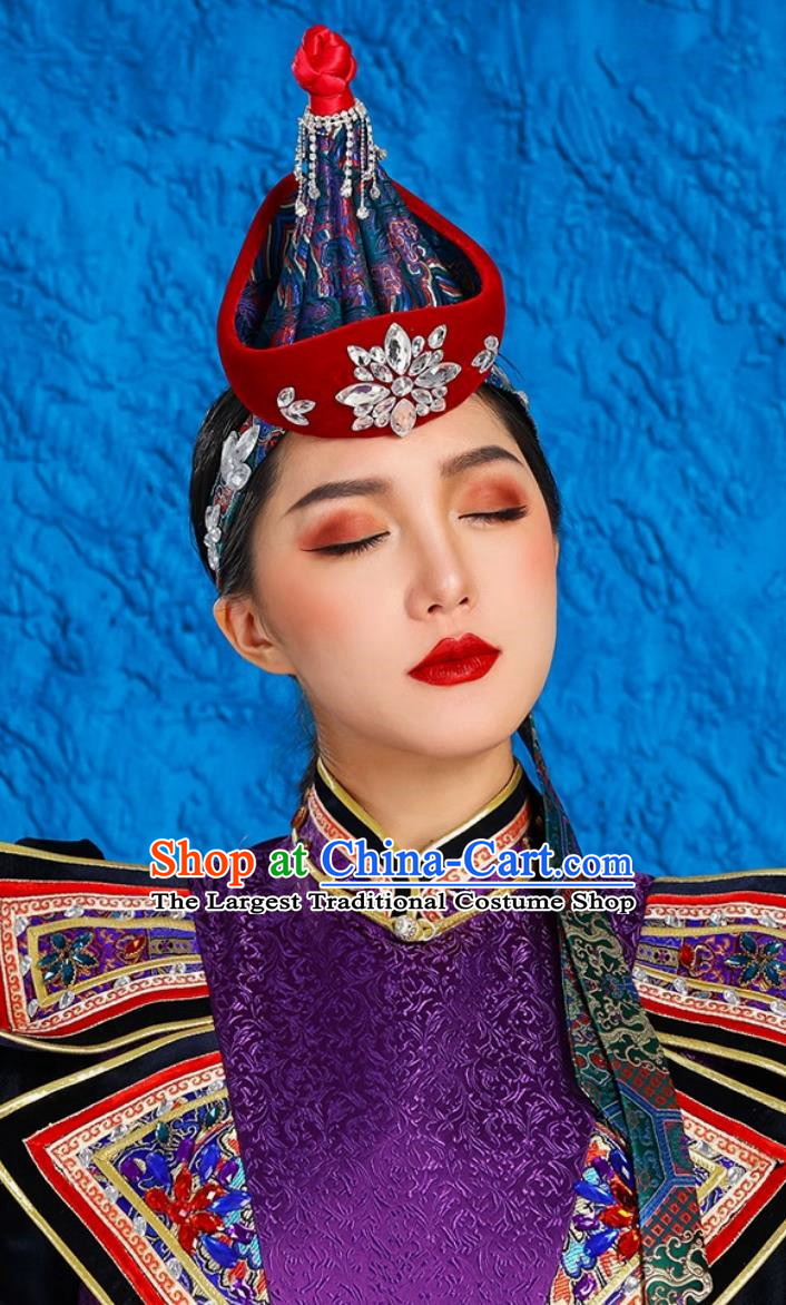 Ethnic Style Ancient Crown Mongolian Exotic Hat Hair Accessories Bride Dance Performance