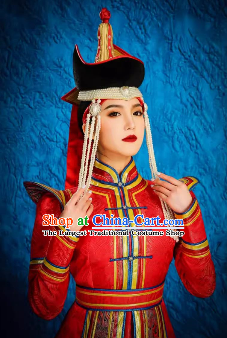 Female Ethnic Minority Dance Costumes Mongolian And Tibetan Dance Stage Costumes Photography Photo Headdress Wedding Bride