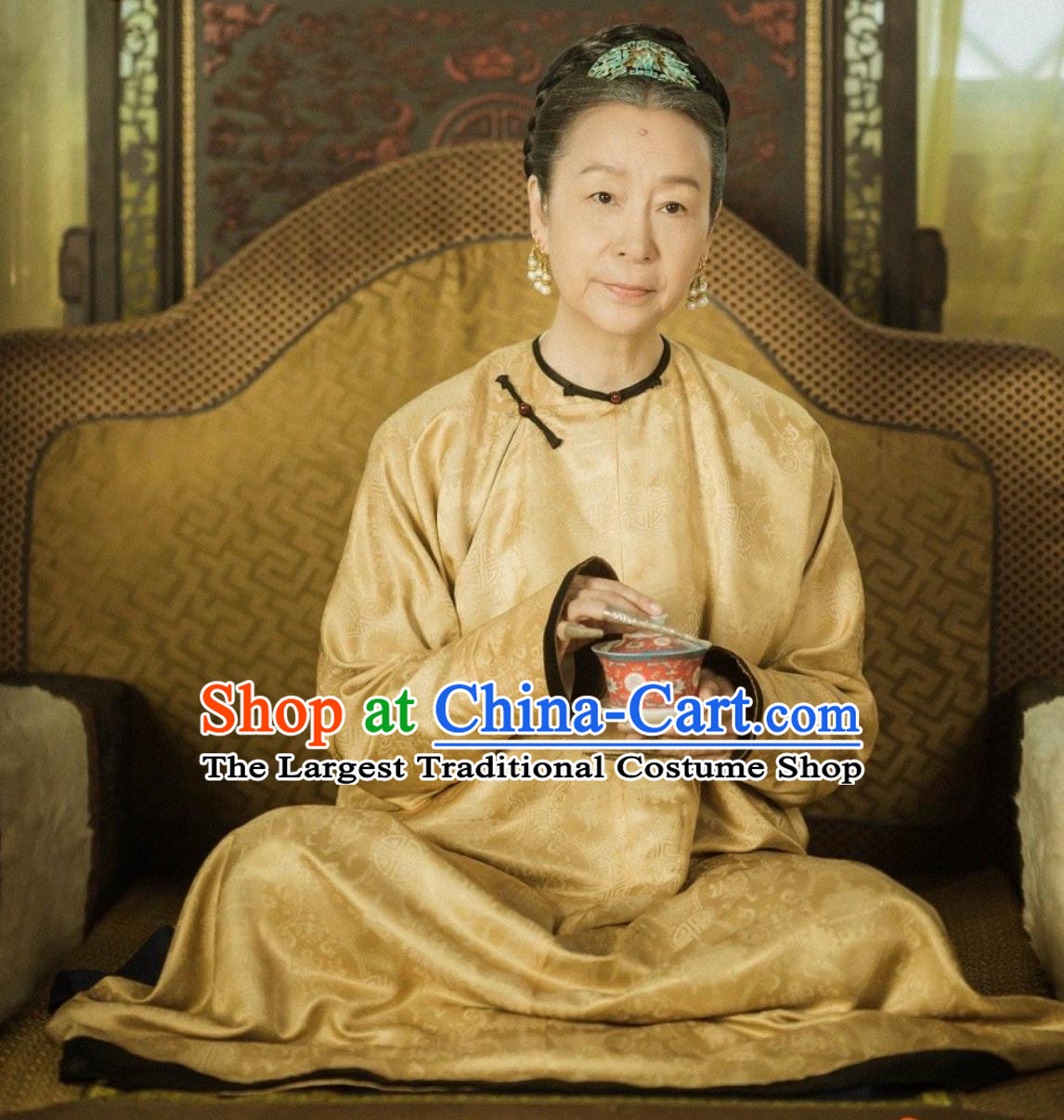 China Historical Drama The Long River Empress Dowager Xiaozhuang Dresses Ancient Qing Dynasty Queen Mother Garment Costumes