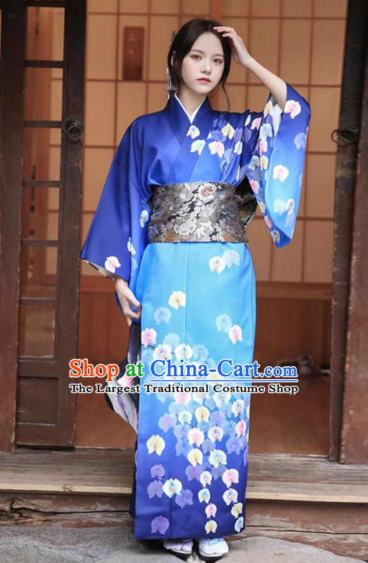 Japanese Improved Blue Printed Kimono