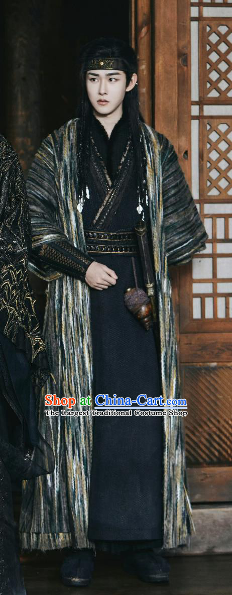 China Ancient Swordsman Garment Costumes TV Drama My Journey To You Young Childe Gong Zi Yu Outfit
