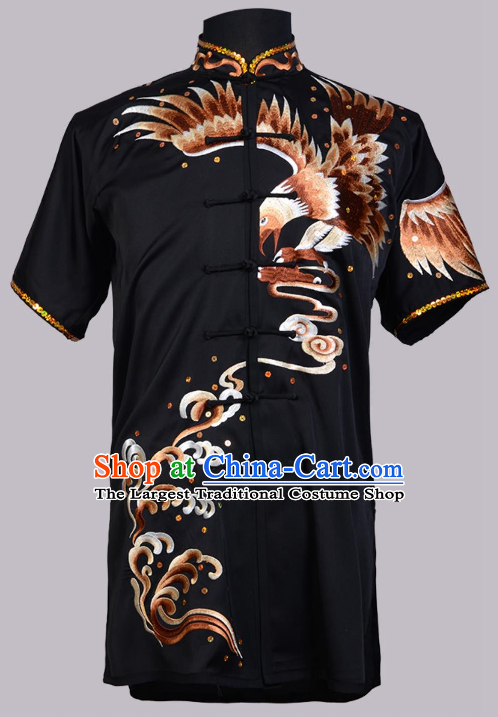 Martial Arts Embroidered Eagle Martial Arts Uniform Colorful Uniform Competition Performance Athletic Changquan Nanquan Physical Examination Uniform