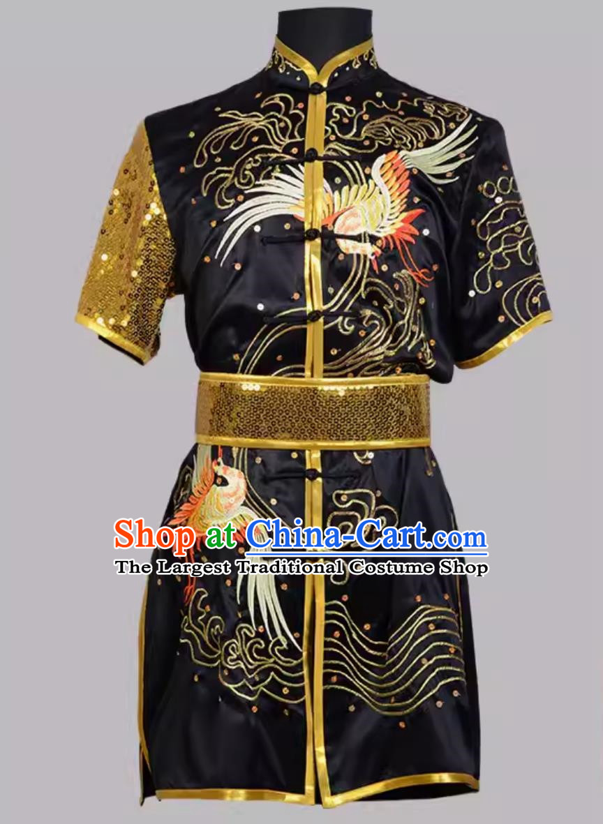 Martial Arts Uniforms New Embroidered Crane Colorful Adult Children Men And Women Competition Performance Uniforms Team Practice Uniforms