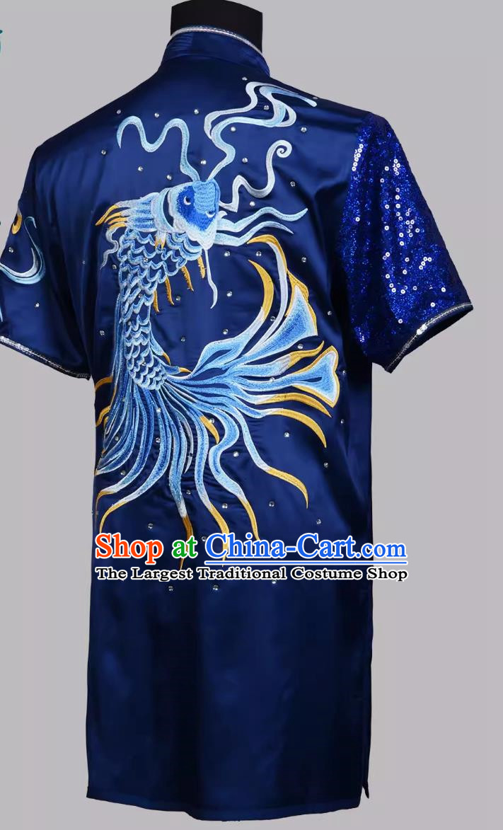 Embroidered Fish Jumping Bright Diamond Clothes Changquan Training Clothes Competition Performance Clothes