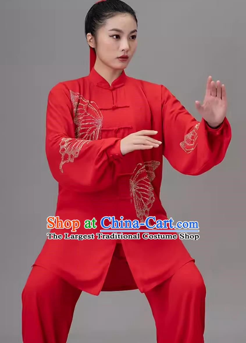 Practicing Baduanjin Martial Arts Qigong Tai Chi Suit Tai Chi Hot Diamond Butterfly Suit