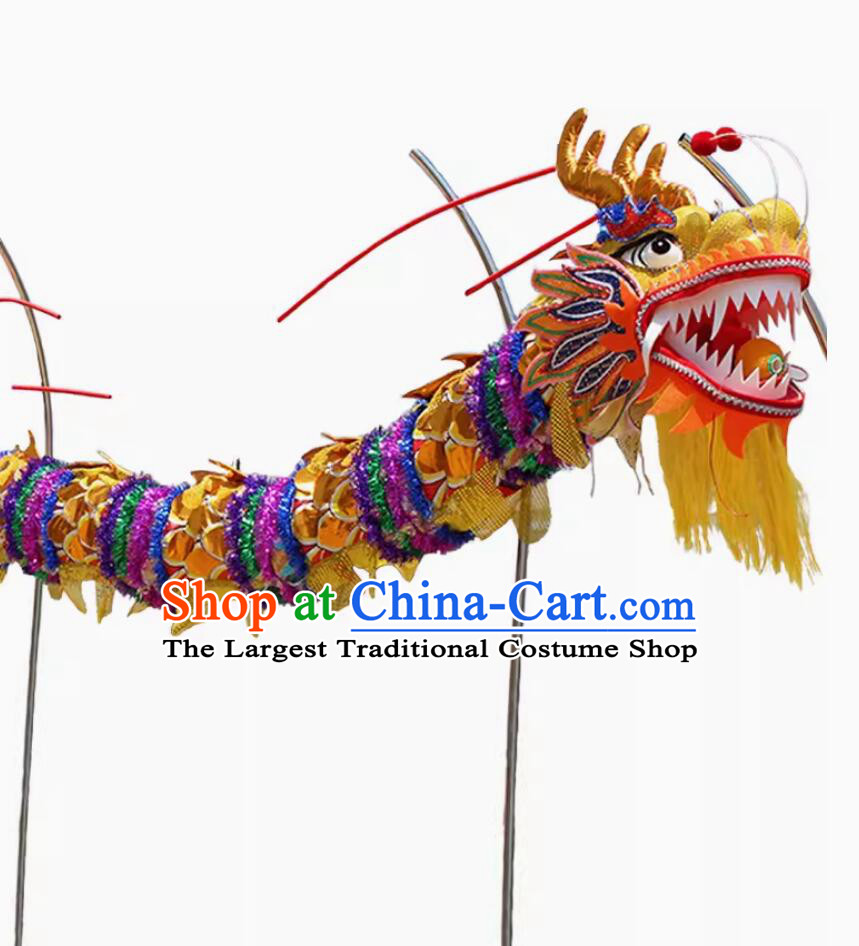 Chinese New Year Colorful Dragon Celebration Parade Dance Dragon Handmade Hanging Dragon Costumes Complete Set