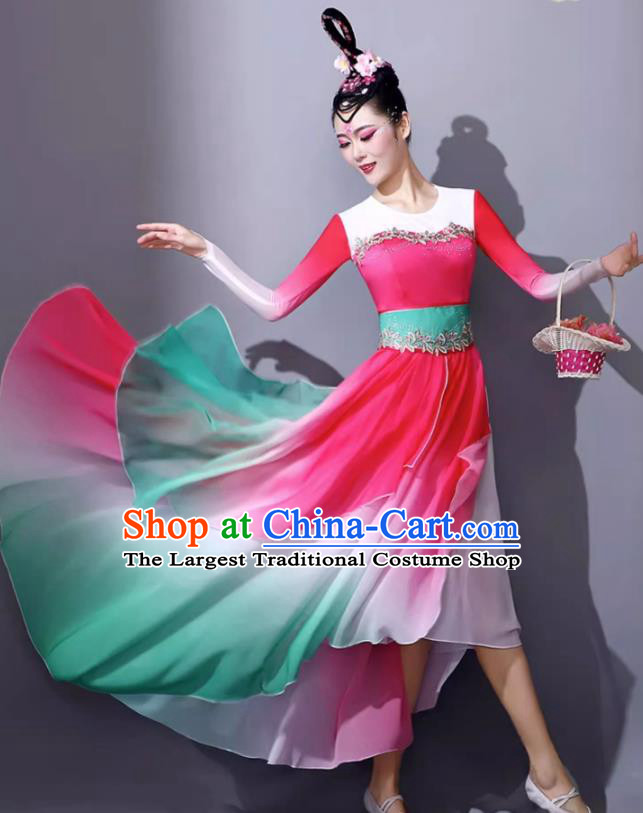 Classical Dance Costumes For Women Chinese Modern Opening Gradient Dance Performance Clothing Umbrella Dance Long Dress