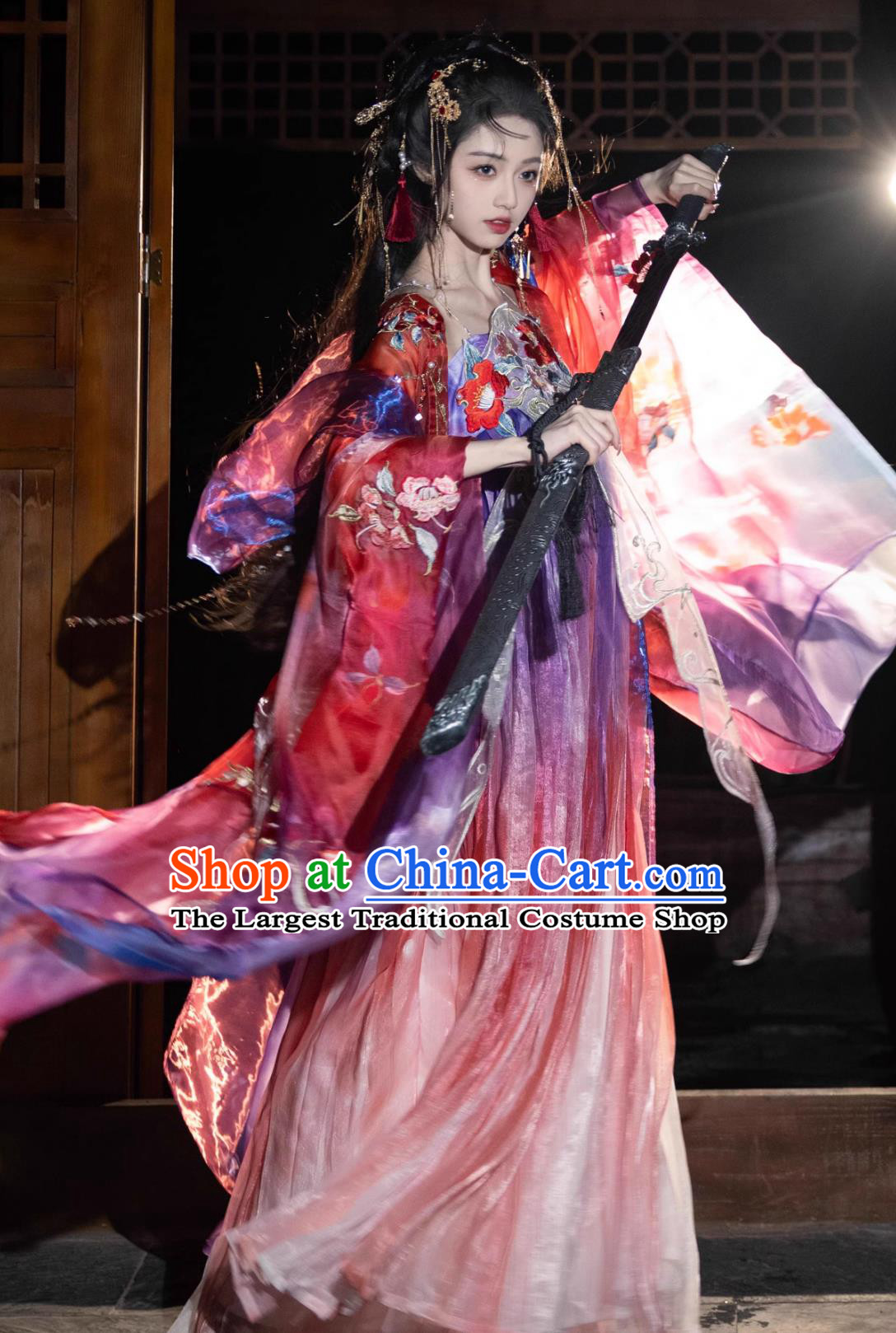 Chinese Ancient Princess Costumes Superheroine Embroidered Dress Hanfu Online Shop