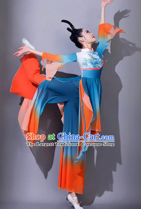 Jiaozhou Yangge Performance Costume Female Chinese Umbrella Dance Art Examination Clothing Classical Dance Fan Dance Outfit