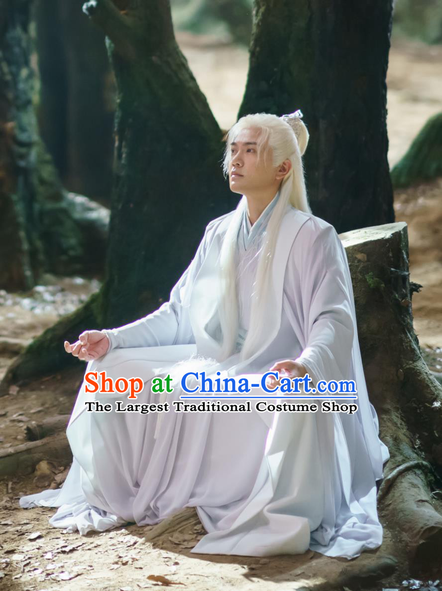 Ancient Chinese Martial Arts Master Clothing China TV Series Back From The Brink the Leader of the Chenxing Mountain Sect Replica Costume