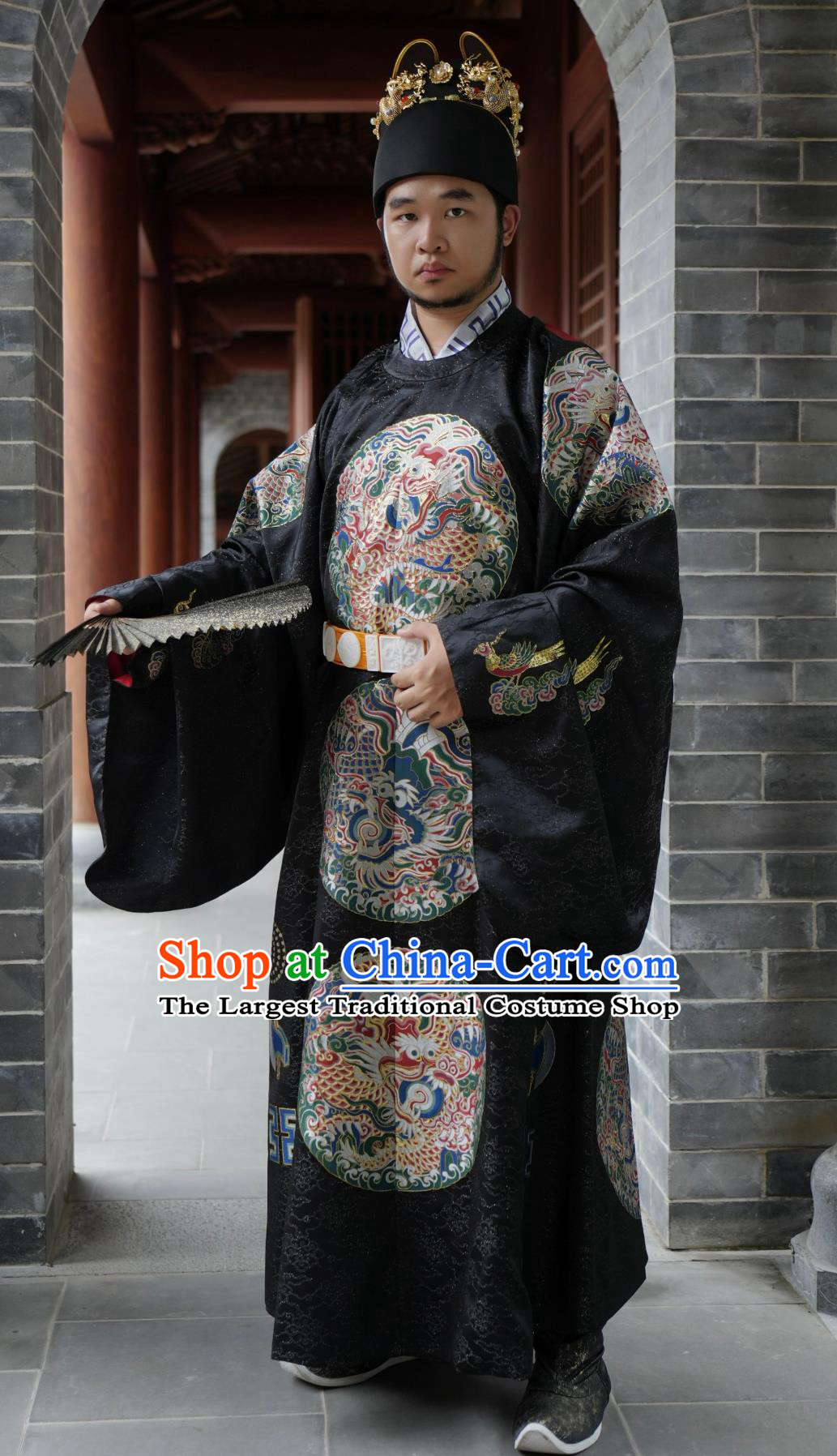 Hanfu Online Shop Traditional Ming Dynasty Black Imperial Robe  Ancient Chinese Emperor Costume