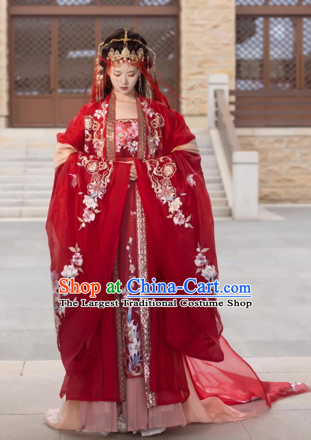 Ancient Chinese Princess Clothing Ancient Wedding Costume Online Buy Traditional Hanfu Bride Red Dresses