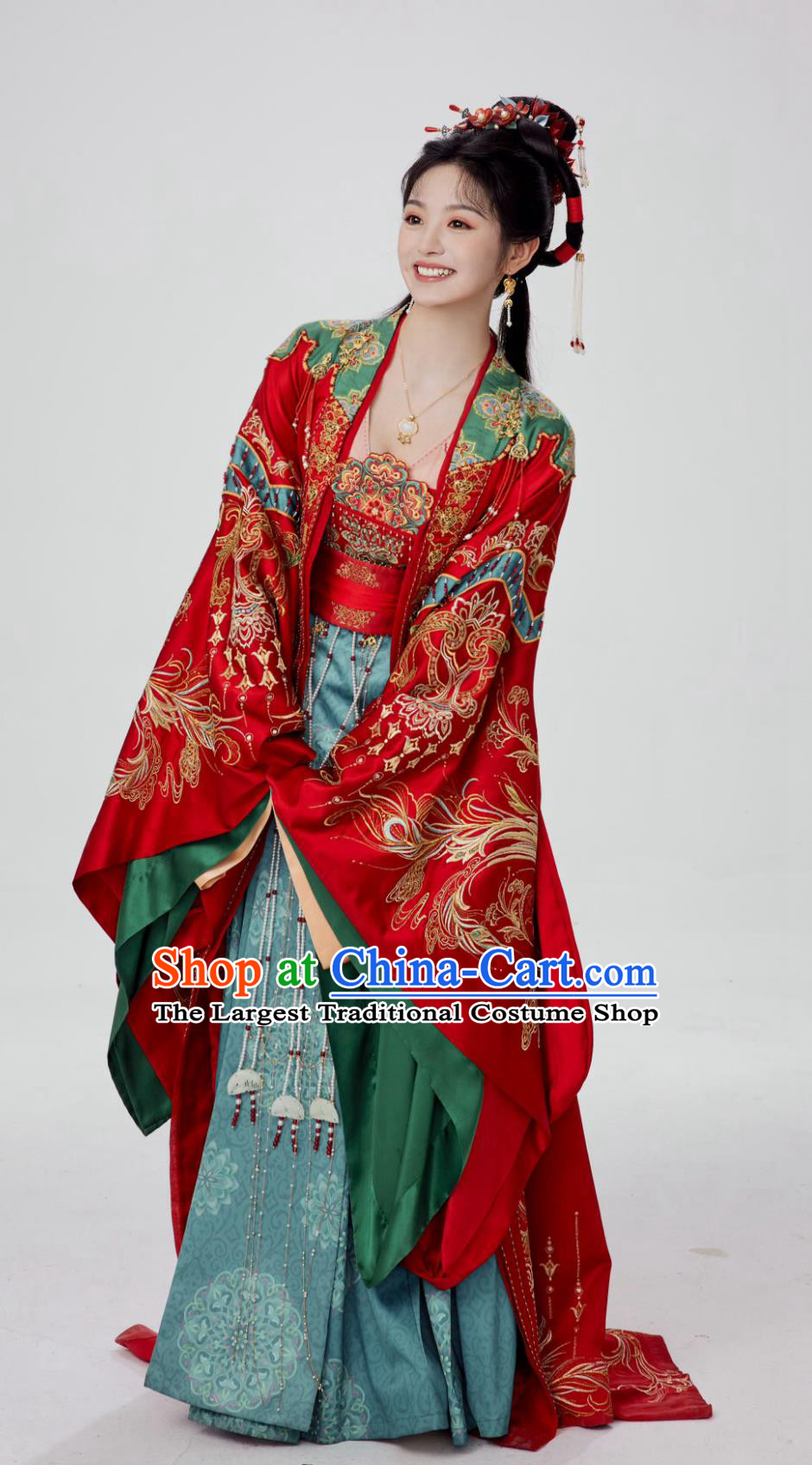 Chinese Traditional Wedding Dress Hanfu Online Shop Romantic TV Series Wrong Carriage Right Groom Ancient Bride Li Yu Hu Garment Costumes