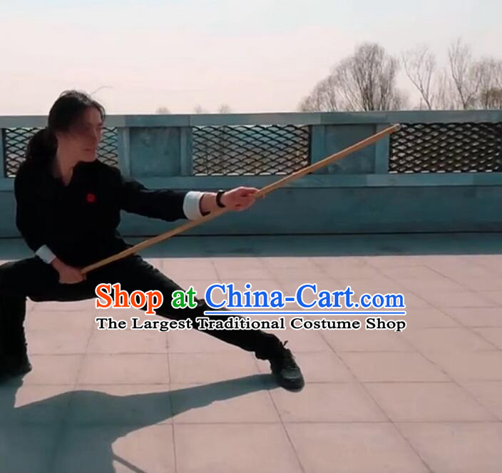 Chinese Shaolin Wushu Eyebrow High Cudgel Handmade Tai Chi Bamboo Staff Kung Fu Bamboo Stick