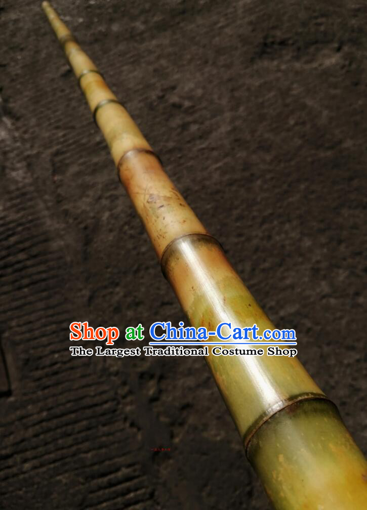 Chinese Kung Fu Bamboo Stick Shaolin Wushu Eyebrow High Cudgel Handmade Tai Chi Bamboo Staff