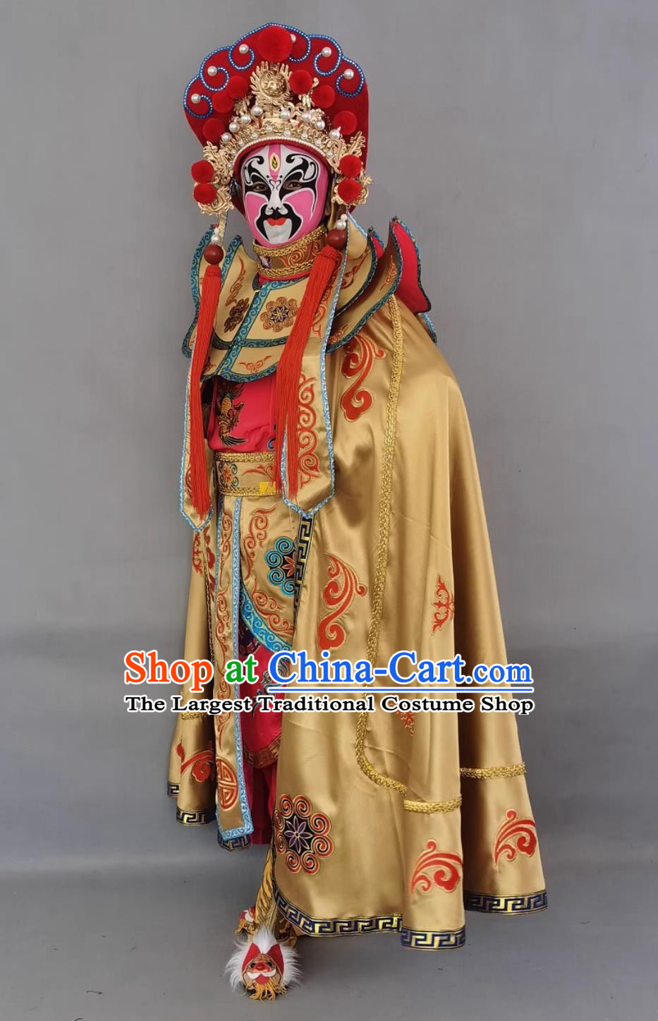 China Bian Lian Costume Sichuan Opera Face Changing Clothing Stage Magic Performance Golden and Pink Outfit