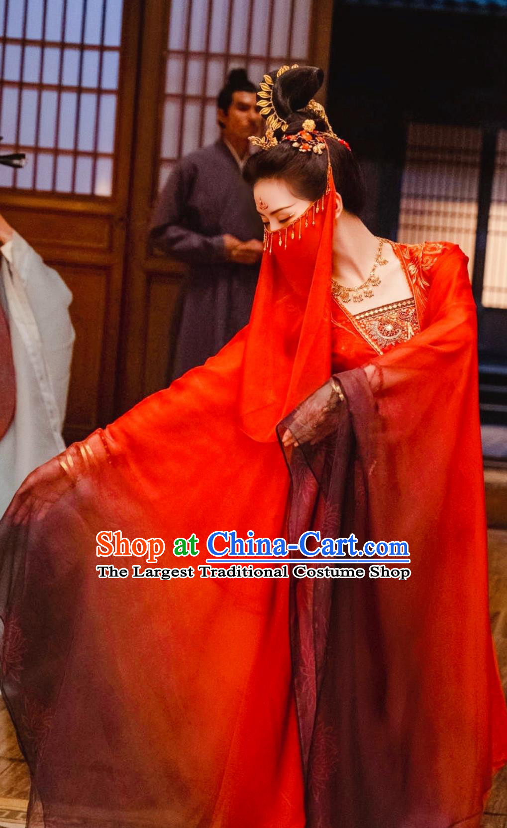 2023 Wuxia TV Series A Journey To Love Ren Ru Yi Red Dance Dress Ancient China Palace Beauty Costume