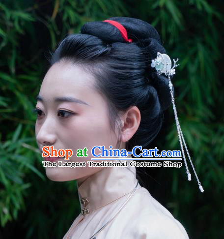 Traditional Chinese Hanfu Hair Jewelry China Ancient Noble Woman Tassel Hairpin Handmade Ming Dynasty Hair Clip