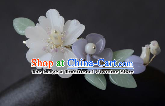 Traditional Chinese Hanfu Hair Jewelry China Ancient Princess Hairpin Handmade Song Dynasty Flower Hair Stick
