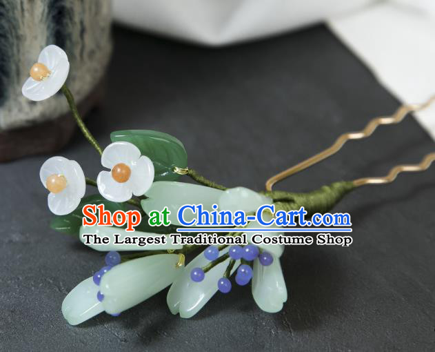 China Ancient Empress Orchid Hairpin Handmade Ming Dynasty Hair Clip Traditional Chinese Hanfu Hair Jewelry