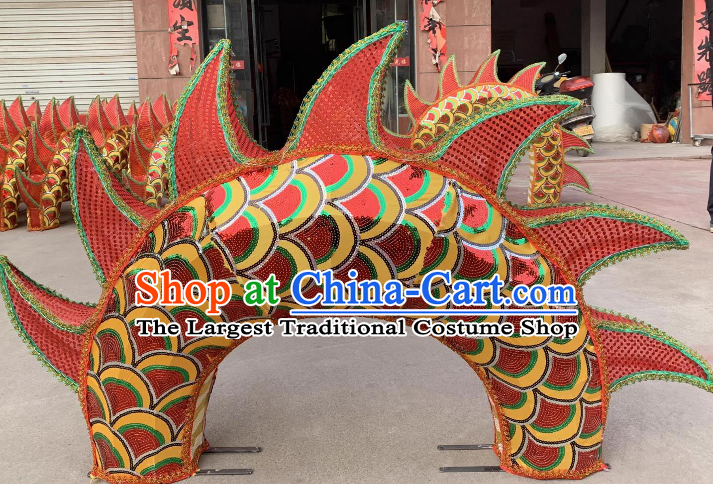 Handmade Lantern Festival Bench Dragon Body Section Chinese Water Dance Dragon Part